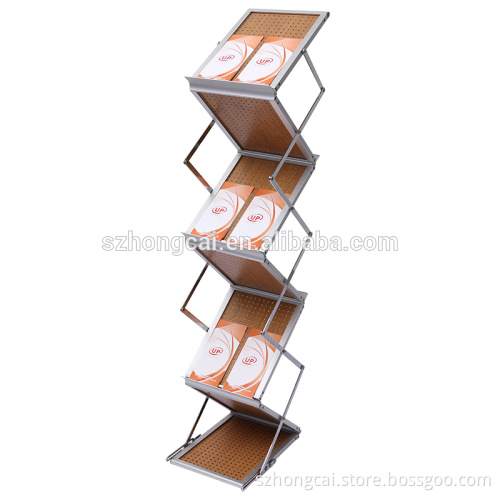 Strong foldable brochure holder floor stand